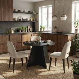 meg-GP042-0370,3-2 ΤΡΑΠΕΖΙ TAILOR MEGAPAP ΧΡΩΜΑ SENCRON BLACK Ø100X75,7ΕΚ.