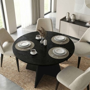 meg-GP042-0371,3-1 ΤΡΑΠΕΖΙ TAILOR MEGAPAP ΧΡΩΜΑ SENCRON BLACK Ø120X75,7ΕΚ.