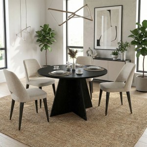 meg-GP042-0371,3-2 ΤΡΑΠΕΖΙ TAILOR MEGAPAP ΧΡΩΜΑ SENCRON BLACK Ø120X75,7ΕΚ.