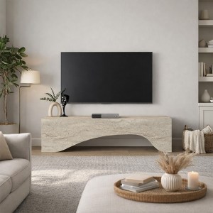 meg-GP042-0373,1-2 ΕΠΙΠΛΟ ΤΗΛΕΟΡΑΣΗΣ MARA MEGAPAP ΜΕ LED ΧΡΩΜΑ TRAVERTINE 150X31,4X40ΕΚ.