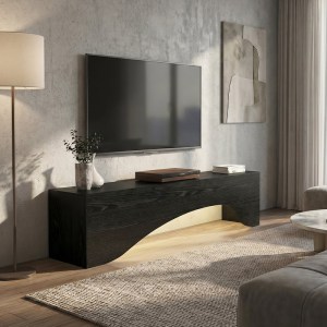meg-GP042-0373,3-2 ΕΠΙΠΛΟ ΤΗΛΕΟΡΑΣΗΣ MARA MEGAPAP ΜΕ LED ΧΡΩΜΑ SENCRON BLACK 150X31,4X40ΕΚ.