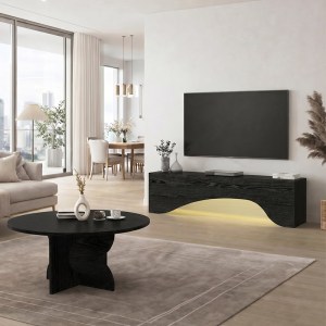 meg-GP042-0373,3-5 ΕΠΙΠΛΟ ΤΗΛΕΟΡΑΣΗΣ MARA MEGAPAP ΜΕ LED ΧΡΩΜΑ SENCRON BLACK 150X31,4X40ΕΚ.
