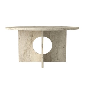 meg-GP042-0374,1-8 ΤΡΑΠΕΖΑΚΙ ΣΑΛΟΝΙΟΥ MARA MEGAPAP ΧΡΩΜΑ TRAVERTINE Ø75X36,8ΕΚ.