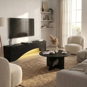 meg-GP042-0374,3-4 ΤΡΑΠΕΖΑΚΙ ΣΑΛΟΝΙΟΥ MARA MEGAPAP ΧΡΩΜΑ SENCRON BLACK Ø75X36,8ΕΚ.