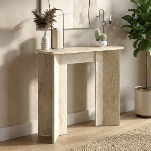 meg-GP042-0375,1-0 ΚΟΝΣΟΛΑ MARA MEGAPAP ΧΡΩΜΑ TRAVERTINE 90X29,6X91,8ΕΚ.