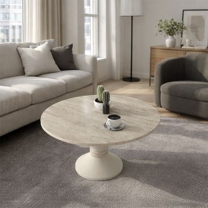 meg-GP042-0378,1-1 ΤΡΑΠΕΖΑΚΙ ΣΑΛΟΝΙΟΥ LEPPER MEGAPAP ΧΡΩΜΑ TRAVERTINE - SANDSTONE Ø75X39,8ΕΚ.