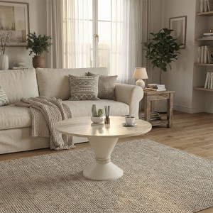 meg-GP042-0378,1-3 ΤΡΑΠΕΖΑΚΙ ΣΑΛΟΝΙΟΥ LEPPER MEGAPAP ΧΡΩΜΑ TRAVERTINE - SANDSTONE Ø75X39,8ΕΚ.
