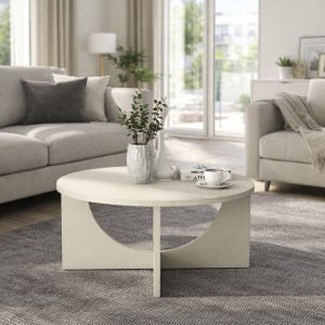 meg-GP042-0379,1-4 ΤΡΑΠΕΖΑΚΙ ΣΑΛΟΝΙΟΥ LEMMAR MEGAPAP ΧΡΩΜΑ SANDSTONE Ø75X36,8ΕΚ.