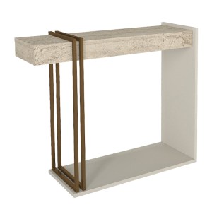 meg-GP042-0384,1-5 ΚΟΝΣΟΛΑ DESCA MEGAPAP ΧΡΩΜΑ TRAVERTINE - SANDSTONE - ΧΡΥΣΟ 91,8X29,6X74,2ΕΚ.