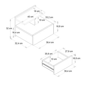 meg-GP042-0385,1-5 ΚΟΜΟΔΙΝΟ ΕΠΙΤΟΙΧΙΟ MISLINA MEGAPAP ΧΡΩΜΑ SENCRON BLACK 40X33,2X32ΕΚ.