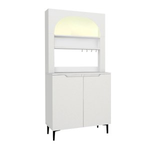meg-GP042-0386,1-5 ΕΠΙΠΛΟ ΚΟΥΖΙΝΑΣ ΜΕ LED MELINTA 2 MEGAPAP ΧΡΩΜΑ ΛΕΥΚΟ 90X40X181,8ΕΚ.