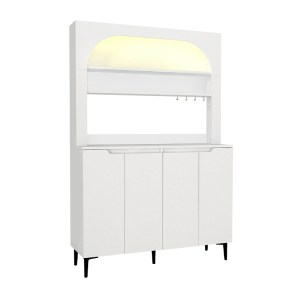 meg-GP042-0387,1-5 ΕΠΙΠΛΟ ΚΟΥΖΙΝΑΣ ΜΕ LED MELINTA 4 MEGAPAP ΧΡΩΜΑ ΛΕΥΚΟ 120X40X181,8ΕΚ.