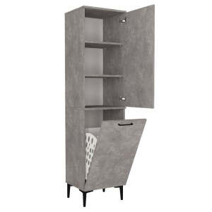 meg-GP042-0389,4-5 ΝΤΟΥΛΑΠΙ ΜΕ ΚΑΛΑΘΙ ΑΠΛΥΤΩΝ SINGA MEGAPAP ΧΡΩΜΑ ΓΚΡΙ ΣΚΥΡΟΔΕΜΑΤΟΣ 45X40X180ΕΚ.