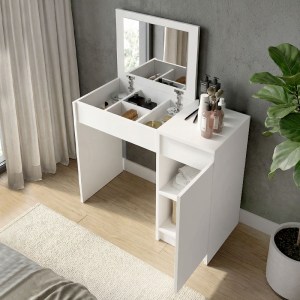 meg-GP042-0393,1-2 ΤΟΥΑΛΕΤΑ ΜΕ ΚΑΘΡΕΠΤΗ HUMA MEGAPAP ΧΡΩΜΑ ΛΕΥΚΟ 90X45X118,2ΕΚ.
