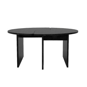 meg-GP042-0394,1-9 ΤΡΑΠΕΖΑΚΙ ΣΑΛΟΝΙΟΥ ΣΕΤ 2 ΤΜΧ DORENA MEGAPAP ΧΡΩΜΑ SENCRON BLACK Ø90X41,7ΕΚ.