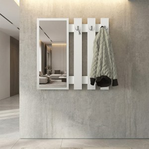 meg-GP042-0395,1-1 ΚΡΕΜΑΣΤΡΑ ΤΟΙΧΟΥ ΜΕ ΚΑΘΡΕΠΤΗ FOLIN MEGAPAP ΧΡΩΜΑ ΛΕΥΚΟ 90X4X90ΕΚ.