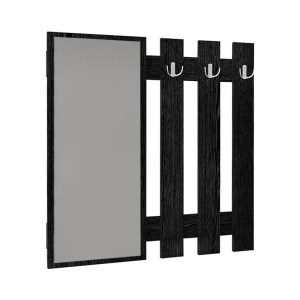 meg-GP042-0395,2-3 ΚΡΕΜΑΣΤΡΑ ΤΟΙΧΟΥ ΜΕ ΚΑΘΡΕΠΤΗ FOLIN MEGAPAP ΧΡΩΜΑ SENCRON BLACK 90X4X90ΕΚ.