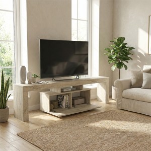 meg-GP042-0396,1-4 ΕΠΙΠΛΟ ΤΗΛΕΟΡΑΣΗΣ WOODRA MEGAPAP ΧΡΩΜΑ TRAVERTINE 180X31,3X50,2ΕΚ.