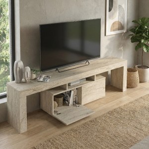 meg-GP042-0396,1-5 ΕΠΙΠΛΟ ΤΗΛΕΟΡΑΣΗΣ WOODRA MEGAPAP ΧΡΩΜΑ TRAVERTINE 180X31,3X50,2ΕΚ.