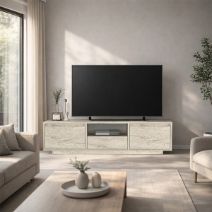 meg-GP042-0397,1-2 ΕΠΙΠΛΟ ΤΗΛΕΟΡΑΣΗΣ LUMBERA MEGAPAP ΧΡΩΜΑ TRAVERTINE 160X29,5X42ΕΚ.