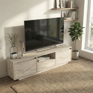 meg-GP042-0397,1-3 ΕΠΙΠΛΟ ΤΗΛΕΟΡΑΣΗΣ LUMBERA MEGAPAP ΧΡΩΜΑ TRAVERTINE 160X29,5X42ΕΚ.