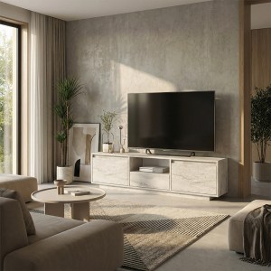 meg-GP042-0397,1-6 ΕΠΙΠΛΟ ΤΗΛΕΟΡΑΣΗΣ LUMBERA MEGAPAP ΧΡΩΜΑ TRAVERTINE 160X29,5X42ΕΚ.