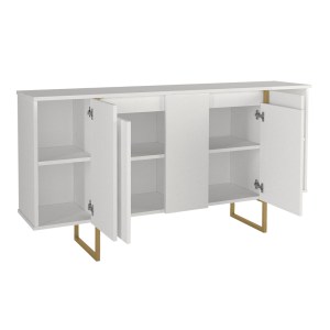 meg-GP042-0410,4-7 ΜΠΟΥΦΕΣ ORONTES MEGAPAP ΧΡΩΜΑ ΛΕΥΚΟ - ΧΡΥΣΟ 160X35,2X80ΕΚ.