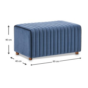 meg-GP043-0088,2-3 ΣΚΑΜΠΩ MABEL MEGAPAP ΒΕΛΟΥΔΙΝΟ ΧΡΩΜΑ ΜΠΛΕ 80X40X40ΕΚ.