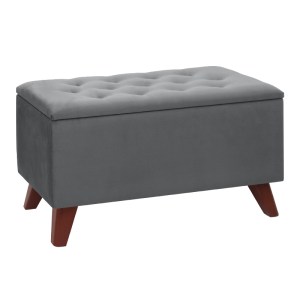 meg-GP043-0101,2-0 ΣΚΑΜΠΩ - ΤΑΜΠΟΥΡΕ LOTUS MEGAPAP ΒΕΛΟΥΔΙΝΟ ΧΡΩΜΑ ΓΚΡΙ 90X40X50ΕΚ.