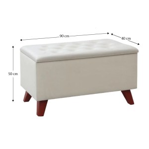 meg-GP043-0101,4-5 ΣΚΑΜΠΩ - ΤΑΜΠΟΥΡΕ LOTUS MEGAPAP ΒΕΛΟΥΔΙΝΟ ΧΡΩΜΑ ΚΡΕΜ 90X40X50ΕΚ.