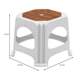 meg-GP046-0010,3-2 ΣΚΑΜΠΩ ΠΟΛΥΠΡΟΠΥΛΕΝΙΟΥ ΣΤΟΙΒΑΖΟΜΕΝΟ DESIA MEGAPAP ΧΡΩΜΑ ΛΕΥΚΟ 35X35X32ΕΚ.