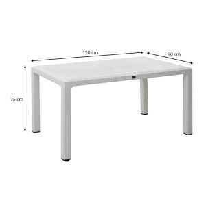 meg-GP046-0011,3-4 ΤΡΑΠΕΖΙ ΠΟΛΥΠΡΟΠΥΛΕΝΙΟΥ KALAN MEGAPAP ΧΡΩΜΑ ΛΕΥΚΟ 150X90X75ΕΚ.