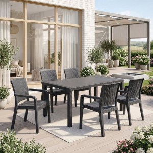 meg-GP046-0013,2-1 ΤΡΑΠΕΖΙ ΠΟΛΥΠΡΟΠΥΛΕΝΙΟΥ KALAN MEGAPAP ΧΡΩΜΑ ΑΝΘΡΑΚΙ 150X90X75ΕΚ.
