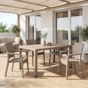 meg-GP046-0013,3-1 ΤΡΑΠΕΖΙ ΠΟΛΥΠΡΟΠΥΛΕΝΙΟΥ KALAN MEGAPAP ΧΡΩΜΑ CAPPUCCINO 150X90X75ΕΚ.