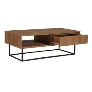 meg-GP052-0011,1-2 ΤΡΑΠΕΖΑΚΙ ΣΑΛΟΝΙΟΥ AMEDEO MEGAPAP ΑΠΟ ΜΕΛΑΜΙΝΗ ΧΡΩΜΑ ΚΑΡΥΔΙ 120X60X43ΕΚ.