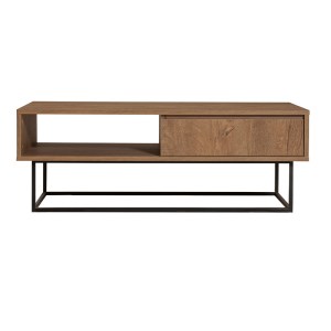 meg-GP052-0011,1-3 ΤΡΑΠΕΖΑΚΙ ΣΑΛΟΝΙΟΥ AMEDEO MEGAPAP ΑΠΟ ΜΕΛΑΜΙΝΗ ΧΡΩΜΑ ΚΑΡΥΔΙ 120X60X43ΕΚ.