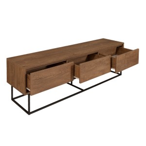 meg-GP052-0016,1-1 ΕΠΙΠΛΟ ΤΗΛΕΟΡΑΣΗΣ AMEDEO MEGAPAP ΑΠΟ ΜΕΛΑΜΙΝΗ ΧΡΩΜΑ ΚΑΡΥΔΙ 180X40X50ΕΚ.