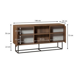 meg-GP052-0017,1-4 ΜΠΟΥΦΕΣ AMEDEO MEGAPAP ΧΡΩΜΑ ΚΑΡΥΔΙ 140X36X72ΕΚ.