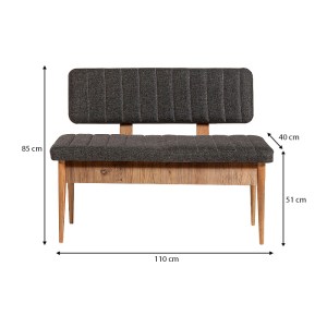 meg-GP052-0033,2-5 ΚΑΝΑΠΕΣ ΔΙΘΕΣΙΟΣ - ΠΑΓΚΑΚΙ ALDEN MEGAPAP ΑΠΟ ΜΕΛΑΜΙΝΗ - ΥΦΑΣΜΑ ΧΡΩΜΑ ΑΝΘΡΑΚΙ 110X40X85ΕΚ.