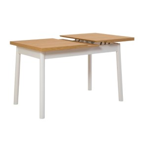 meg-GP052-0034,3-1 ΤΡΑΠΕΖΙ JEMMY MEGAPAP ΕΠΕΚΤΕΙΝΟΜΕΝΟ ΧΡΩΜΑ ΦΥΣΙΚΟ - ΛΕΥΚΟ 120/153X75X77ΕΚ.