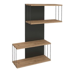 meg-GP052-0113,1-2 ΡΑΦΙΕΡΑ ΤΟΙΧΟΥ DESTAN MEGAPAP ΧΡΩΜΑ ΑΝΘΡΑΚΙ - ΦΥΣΙΚΟ ΟΞΙΑΣ 65X19X96ΕΚ.