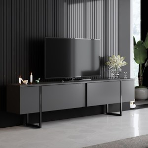meg-GP052-0117,1-2 ΕΠΙΠΛΟ ΤΗΛΕΟΡΑΣΗΣ LUXE MEGAPAP ΧΡΩΜΑ ΑΝΘΡΑΚΙ 180X30X50ΕΚ.