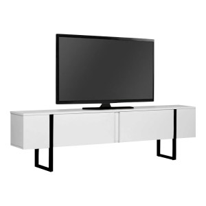 meg-GP052-0117,7-0 ΕΠΙΠΛΟ ΤΗΛΕΟΡΑΣΗΣ LUXE MEGAPAP ΧΡΩΜΑ ΛΕΥΚΟ - ΜΑΥΡΟ 180X30X50ΕΚ.