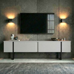 meg-GP052-0117,7-2 ΕΠΙΠΛΟ ΤΗΛΕΟΡΑΣΗΣ LUXE MEGAPAP ΧΡΩΜΑ ΛΕΥΚΟ - ΜΑΥΡΟ 180X30X50ΕΚ.
