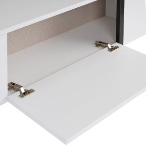 meg-GP052-0117,7-4 ΕΠΙΠΛΟ ΤΗΛΕΟΡΑΣΗΣ LUXE MEGAPAP ΧΡΩΜΑ ΛΕΥΚΟ - ΜΑΥΡΟ 180X30X50ΕΚ.
