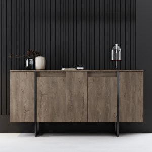 meg-GP052-0118,2-1 ΜΠΟΥΦΕΣ LUXE MEGAPAP ΧΡΩΜΑ ΚΑΡΥΔΙ 160X35X80ΕΚ.
