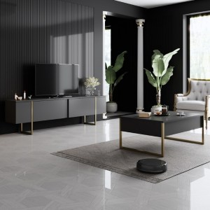 meg-GP052-0128,2-3 ΤΡΑΠΕΖΑΚΙ ΣΑΛΟΝΙΟΥ LUXE MEGAPAP ΧΡΩΜΑ ΑΝΘΡΑΚΙ - ΧΡΥΣΟ 90X60X40ΕΚ.