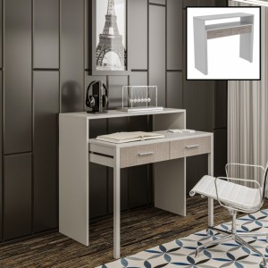 meg-GP052-0134,1-0 ΚΟΝΣΟΛΑ - ΓΡΑΦΕΙΟ ΕΡΓΑΣΙΑΣ NENA MEGAPAP ΧΡΩΜΑ ΛΕΥΚΟ 99X36/58X88ΕΚ.