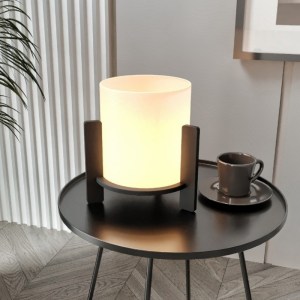 meg-GP052-0137,1-0 ΦΩΤΙΣΤΙΚΟ ΕΠΙΤΡΑΠΕΖΙΟ PINE MEGAPAP E27 MDF - ΥΦΑΣΜΑ PVC ΧΡΩΜΑ ΜΑΥΡΟ - ΚΡΕΜ Ø20X20ΕΚ.