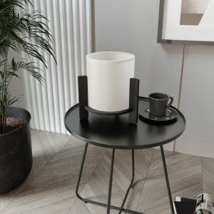 meg-GP052-0137,1-1 ΦΩΤΙΣΤΙΚΟ ΕΠΙΤΡΑΠΕΖΙΟ PINE MEGAPAP E27 MDF - ΥΦΑΣΜΑ PVC ΧΡΩΜΑ ΜΑΥΡΟ - ΚΡΕΜ Ø20X20ΕΚ.